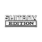 3D Chrome Black Metal Shitbox Edition Logo Car SUV Emblem Sport Badge Sticker (for: Honda Civic)