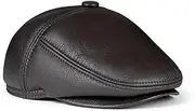[Zerimar] Men's Leather Peaky Blinders Style Beret Gatsby Cap