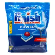 60pc Finish Dishwasher Tablets Powerball Power All-in-1 Dish Cleaner Lemon