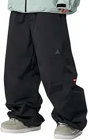 [xwxwseui] Shell Snowboarding Pants for Men and Women Loose Waterproof Unisex 3L Snowboard Skiing Pants Winter Snow Trousers