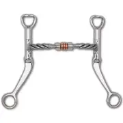 Myler Flat Shank Twisted Comfort Snaffle with Copper Roller