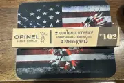 OPINEL NO 102 PAIRING KNIVES2 PC SET CARBON STEEL BEECHWOOD HANDLES