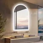 Illuminated Anti-fog LED Bathroom Vanity Mirror with Date and Time Temperature