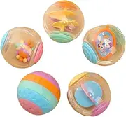 Sensory Balls Baby, Crawling Toy Ball, 2.36 inches, Rattle Educational Sphere, Interactive Rolling Game, Preschool Learning Aid, ABS Material, Motor Skills Development, for Child