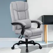 ALFORDSON Office Chair Executive Computer Gaming Fabric Seat Recliner Grey