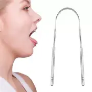 Stainless Tongue Scraper Cleaning Oral Hygiene Scraper Care Tongue Cleaner To-K_