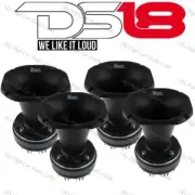 4) DS18 PRO DKH1 2" Driver w/ Black Aluminum Horn 8 ohm 450W Max (Set of 4)