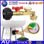 Upgraded Propane Refill Adapter with Valve and Gauge New`