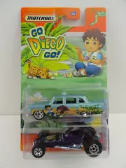 2010 Matchbox Go Diego Go! Easter Rides 2-Pack (Checker Cab & 2006 Dune Buggy)