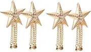 Ipetboom 2sets Rhinestone Tassel Charms for Shoes and Bags Lightweight DIY Decorative Alloy Pendant Versatile Accessories for Crafting and Embellishing Outfits 2pcs*2