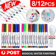 Magical Water Painting Pen 8-12 color Magic Doodle Drawing Pens(with SPOON)