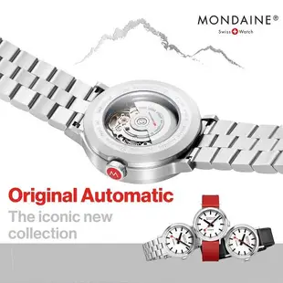 Mondaine 瑞士國鐵 The Original Automatic 夜光機械腕錶 鋼帶錶帶 / 4161BSJ / 41mm