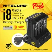 Nitecor i8 Intelligent Universal Battery Charger F 26650 RCR123a 14500