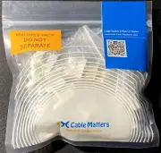 5x - LC/UPC Duplex Multi Mode Fiber Optical Coupler Keystone Jack Snap-in Ivory