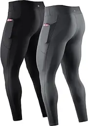 [Neleus] Men's 2 Pack Compression Pants Workout Running Tights Leggings