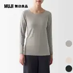 女棉混保暖圓領長袖T恤【MUJI 無印良品】