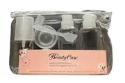 7 Piece The Beauty Case Travel Bottles & Jars Set for Hand Luggage Liquid Containers