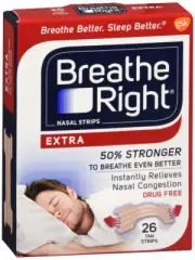 Breathe Right Nasal Strips Extra Strength Tan Strips 26 Count*Slightly Damaged*