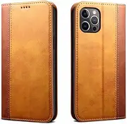 Case Compatible with iPhone 7 / iPhone 8 / iPhone SE 2020 / iPhone SE3 2022,Premium Leather Folio Flip Wallet Cover Magnetic Closure Book Design with Kickstand and Card Slots,Khaki Brown