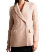 TED BAKER Robinet Oversized Blazer Coat RRP £250 Size 2 UK 10 Marled