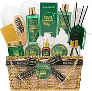 19Pcs Fathers Day Gifts for Dad - Pampering Eucalyptus Bath and Body Basket Gift Set for Women, Spa Gift Basket with Bath Bomb & More | Mothers Day, Fathers Day, Christmas, Birthday Gift for Her & Him