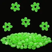 TOSAMZOO 100 PCS Glow in The Dark Garden Pebbles Stones Rocks, Glowing Rocks for Outdoor Decor, Garden Lawn Yard, Aquarium, Walkway, Fish Tank, Pathway (Green)