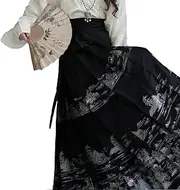 [MAIFURUN] Modern White Jacquard Long Sleeve Shirt Black Horse Face Skirt Suit Female Chinese Style Party Fairy Dresses