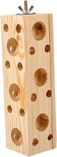 Kisangel Bird Perch Stand for Parrots Bite Resistant Wooden Chewing for Foraging and Exercise for Cockatiels and Birds Easy to Install and Stable