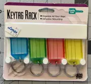 Lucky Line Keytag Rack (4-Key) Organize Your Keys Adhesive Mounting