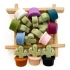 Mix Color 3D Potted Beads Cactus Cactus Shaped Cactus Beads DIY Crafts