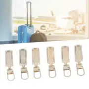 6Pcs Zipper Pull Tab Detachable Colred Zipper Pull For Clothes Luggage(Gold)