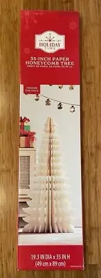 Holiday Time 35” Paper Honeycomb Tree - White