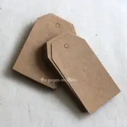 KRAFT TAG Swing Hang Paper Blank Brown Party Gift Favour Craft DIY 100 pcs