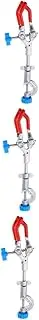 SOLUSTRE 3pcs Laboratory Prong Clamp Ergonomic Handle Electroplated Corrosion-resistant Fixture for Test Tubes Flasks Reach for Safe Experimentation