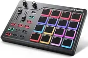 Donner MIDI Pad Beat Maker with 16 Beat Pads, 2 Assignable Fader & Knobs and Music Production Software Included, USB MIDI Pad Controller STARRYPAD DJ Controller with 40 Free Courses