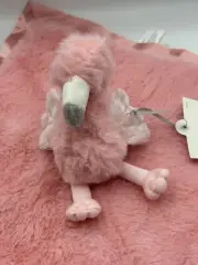 Cloud Island Pink Flamingo Plush Lovey Security Blanket Satin Back NWT
