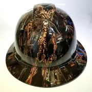 NEW FULL BRIM Hard Hat custom hydro dipped GRIM REAPER STEAMPUNK EDITION