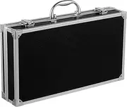 OATIPHO Aluminum Carrying Case, Portable Hard Briefcase, Aluminum Alloy Suitcase Multi-Function Parts Medicine Bag Cosmetic Case for Men and Women(Black)
