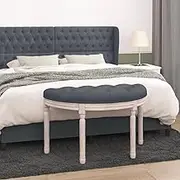 Bench Dark Grey 81.5x41x49 cm Velvet Storage Furniture