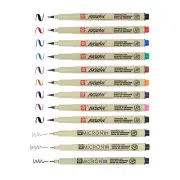 Sakura Pigma Brush Assorted Colour & Micron Drawing Pen Set Japan Art | 12 Pens