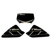 TW200 Shroud Graphics and front plate decal 1987-2023 retro black / tan