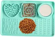 Dog Licking Mat, Silicone Puppy Licking Mat, Interactive Puzzle Toy, Multi-Functional Slow Feeder Bowl for Sensory Enrichment Mental Stimulation Training