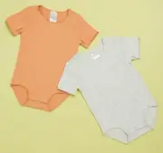 2 x BONDS WONDERCOOL Eyelet Mesh Wonderbodies Bodysuit zippy - size 2 / 18 - 24m