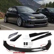 Gloss Black For Subaru WRX STI Front &Rear Bumper Lip Splitter Kit +Side Skirts (for: Subaru)