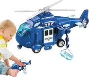 Inertial Aircraft Toy, Inertial Simulation Helicopter Aircraft Toy, Aircraft Toy with Movable Propellers for Kindergarten, School, Park, Home