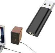 Derwrtup External Sound Card | 3.5mm USB to Optical Audio Adapter Plug and - Sound Card, Driver USB Audio Interface, Portable USB Audio for Laptop, Desktop, Pc