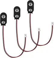 SDTC Tech 3 Pack 9V Battery Snap to 2-Pin PH2.0 Connector Cable I Type Battery Clip Lead Wire (15cm)