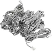 Versatile Phone Cord for Office 10 Pack Retractable Coiled Cable Phone Extension Cable Rj11 6p4c