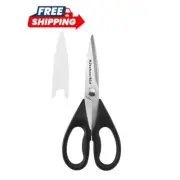 KitchenAid All-Purpose Kitchen Shears - Stainless Steel Scissors with Sheath, Bl