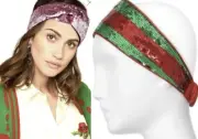 NWT GUCCI 2019 Sequin Red Green Dress Headband Hair Barrette Receipt 38 40 S M L